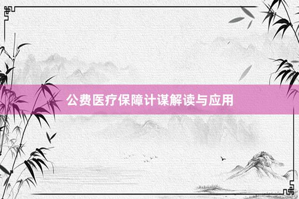公费医疗保障计谋解读与应用